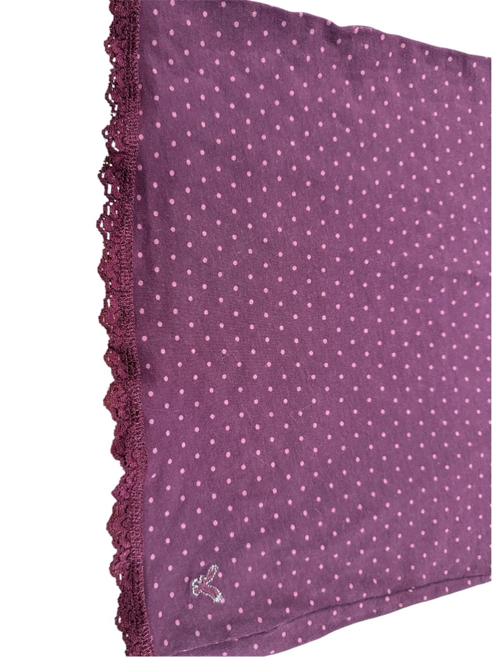 American Eagle Outfitters Burgundy Polka Dot Lace Trim Cami - Picture 6 of 10
